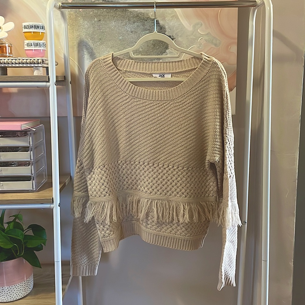 JACK by BB DAKOTA knit fringe sweater